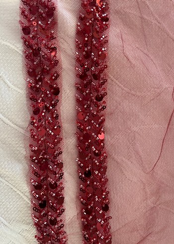 Bordo Kurdeleli ve laciver Duvak/Düğün Aksesuar Seti - Görsel 4