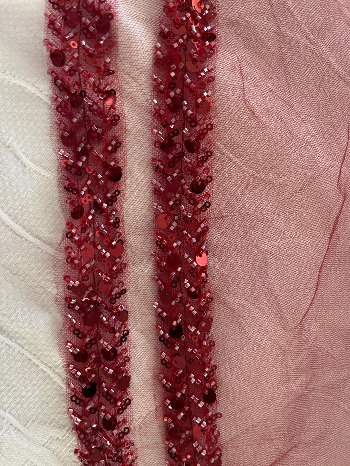 Bordo Kurdeleli ve laciver Duvak/Düğün Aksesuar Seti - Görsel 4