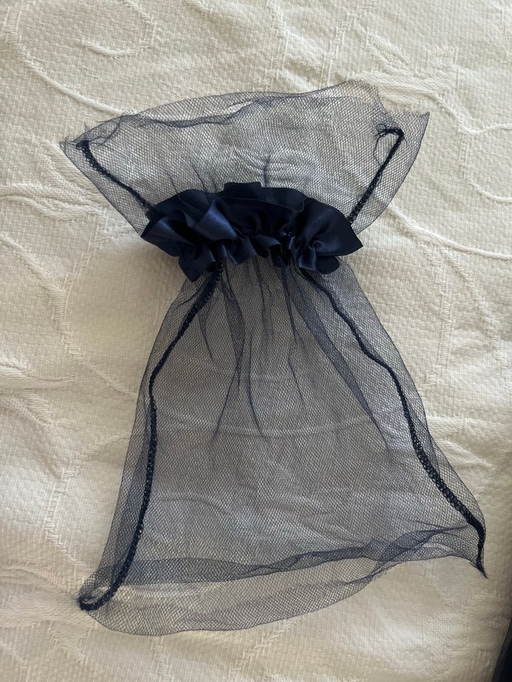 Bordo Kurdeleli ve laciver Duvak/Düğün Aksesuar Seti - Görsel 5