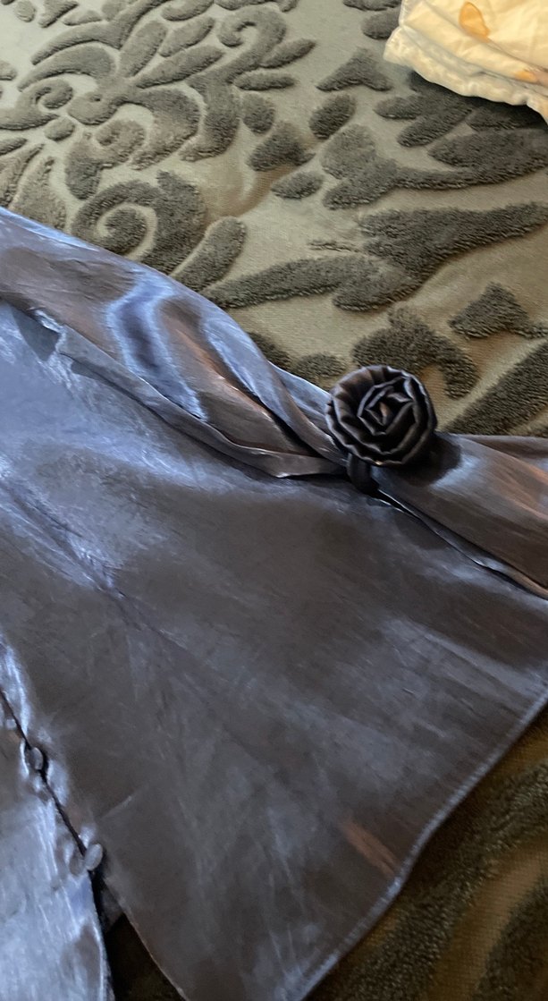 Lacivert tunik Saten parlak - Görsel 3