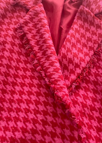 Kırmızı Düğmeli Kadın Blazer Ceket - Görsel 4