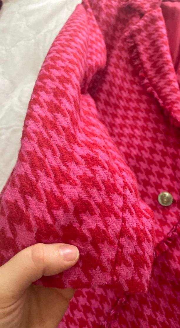 Kırmızı Düğmeli Kadın Blazer Ceket - Görsel 3