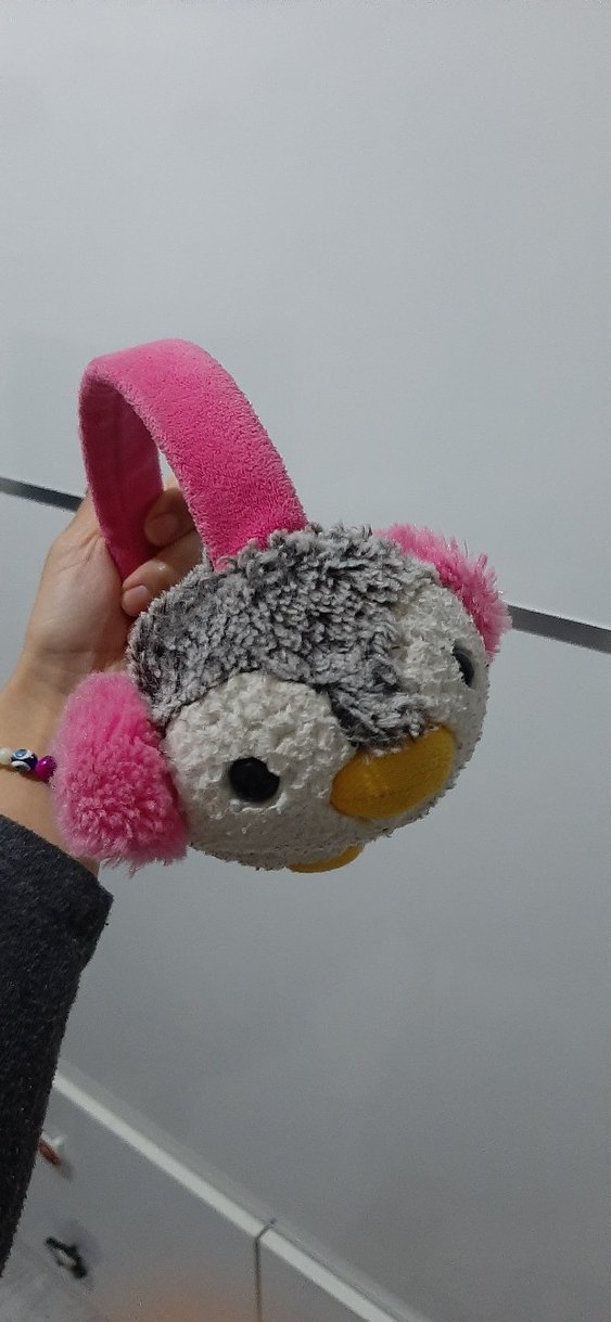 Renkli Peluş bere kulaklik - Görsel 3