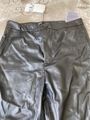 Zara Deri siyah pantolon