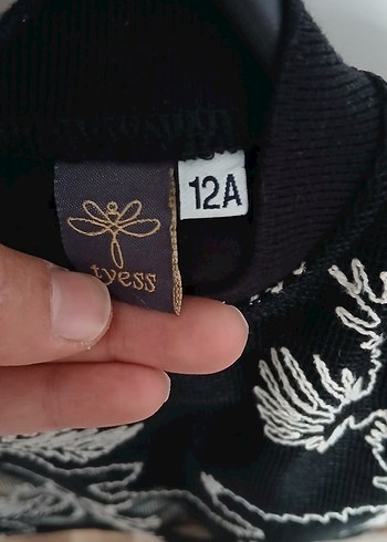 Nakışlı Siyah Dantel Mini Bluz - Görsel 3