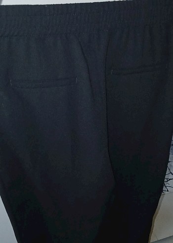 Kadın Siyah Midi Kumaş Pantolon - Görsel 7