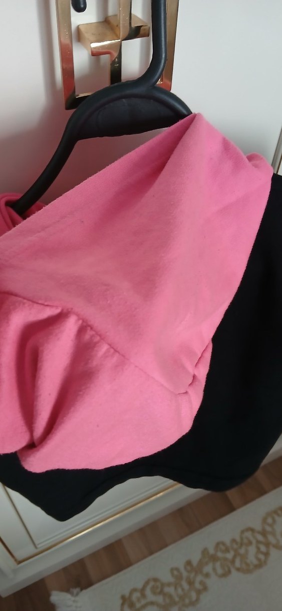 Kız Çocuk Pembe Kapüşonlu Sweatshirt - Görsel 4