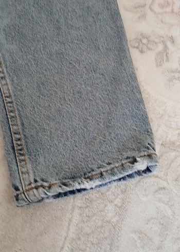 Kadın Mavi Loose Fit Denim Pantolon - Görsel 3