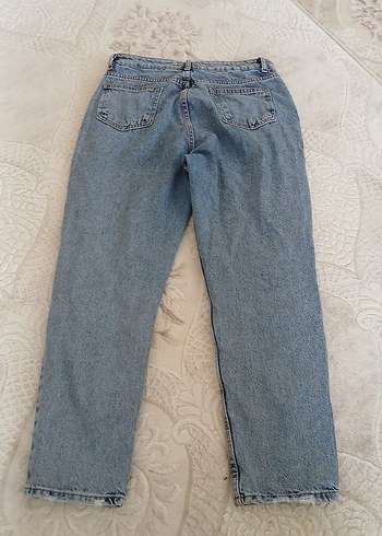 Kadın Mavi Loose Fit Denim Pantolon - Görsel 5