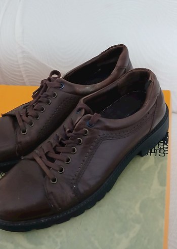 Kahverengi Deri Erkek Klasik Ayakkabı - Görsel 3