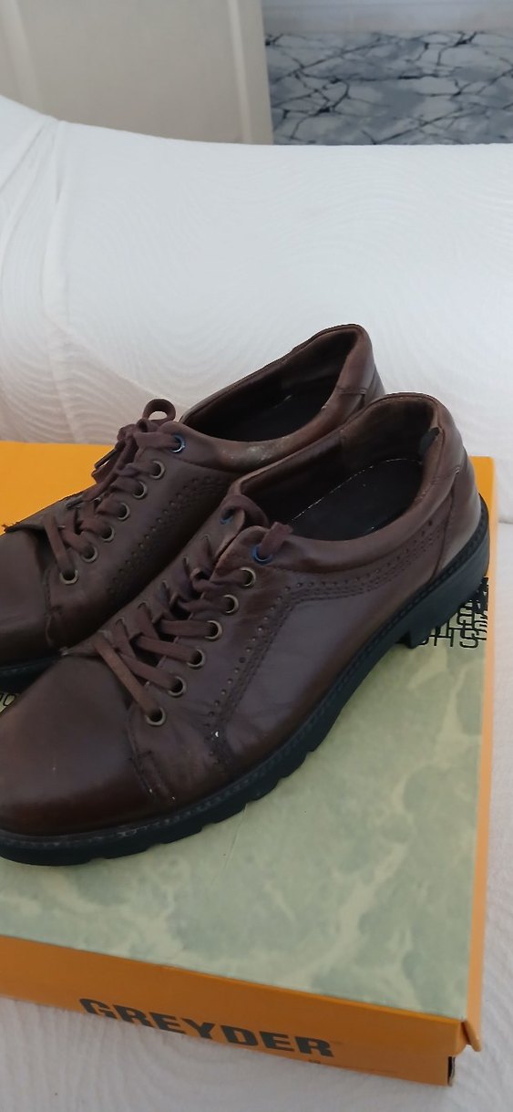 Kahverengi Deri Erkek Klasik Ayakkabı - Görsel 3