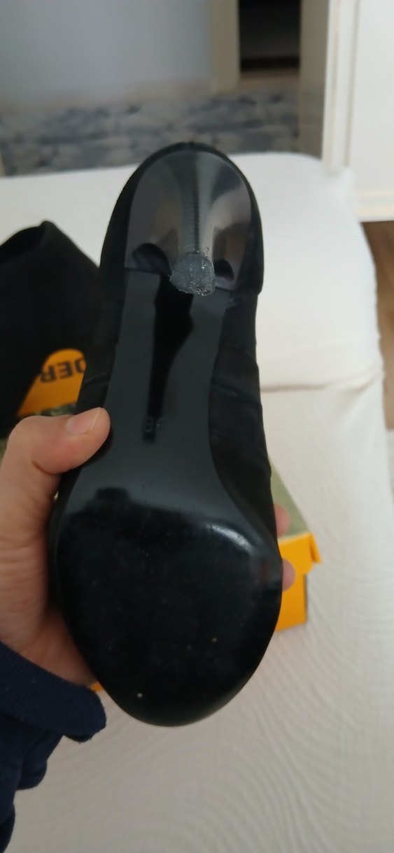 Kadın Siyah Pileli Dolgu Topuk Bot - Görsel 3