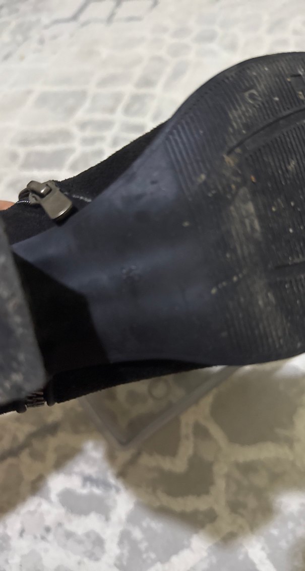 Siyah Kadın Blok Topuklu Bot Velcro - Görsel 4