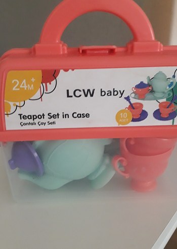 LCW Baby Çantalı 10 Parça Pastel Pembe Çay Seti