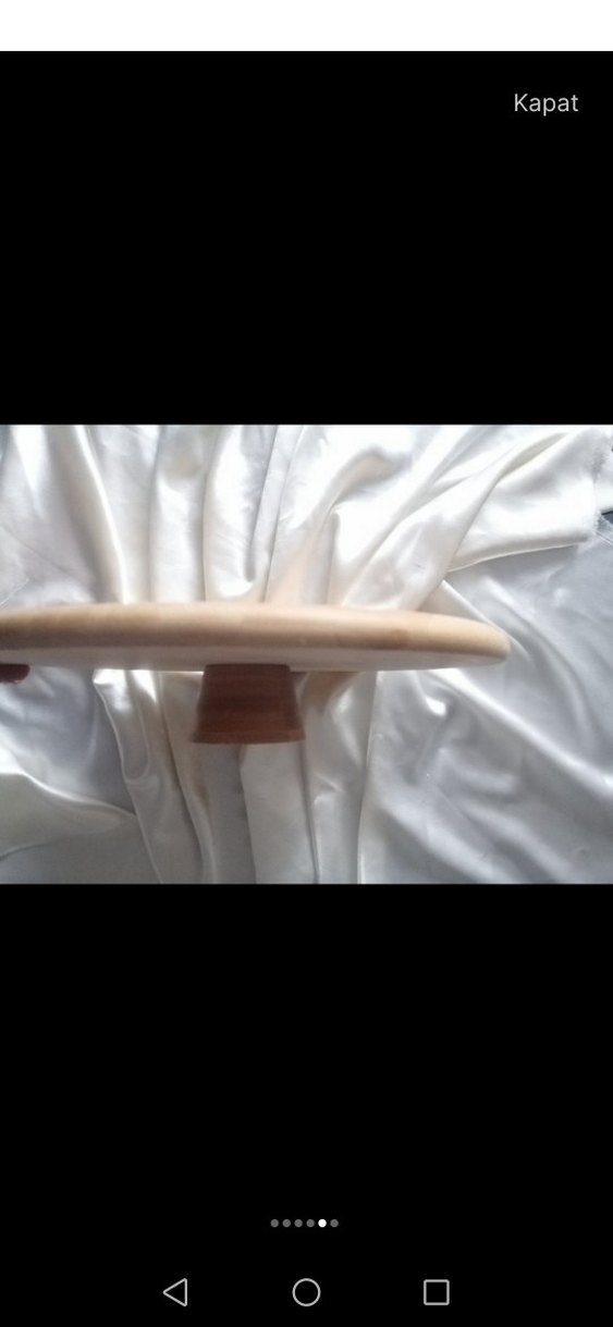 Bej Parlak Bohem Tarzı Yuvarlak Sunum Tabağı - Görsel 2