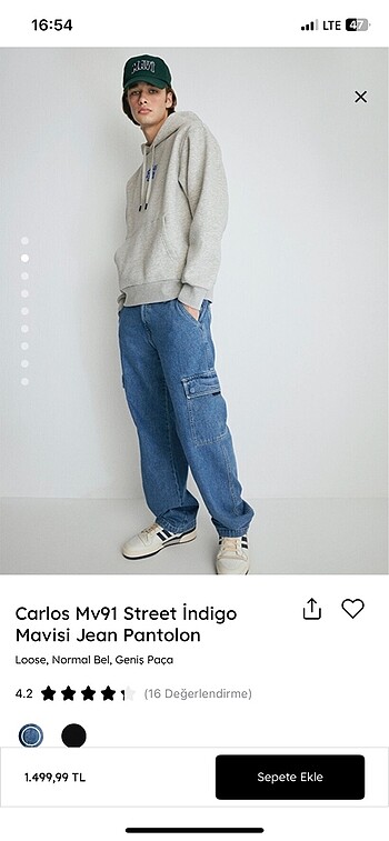 Mavi Jeans Mavi Loose Cargo Jean Pantolon