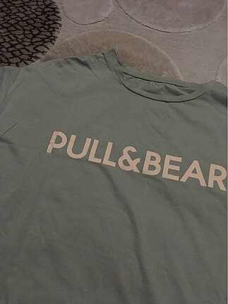 Pull and bear su yeşili salaş rahat tişört