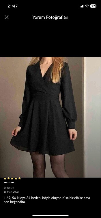 Siyah elbise şifon