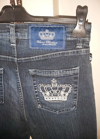 30 Beden lacivert Renk Victoria becham jean kot pantolon