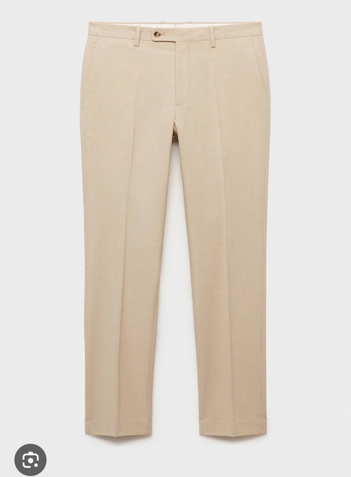 Bej Kadın Midi Düz Kesim Ofis Pantolonu - Görsel 3
