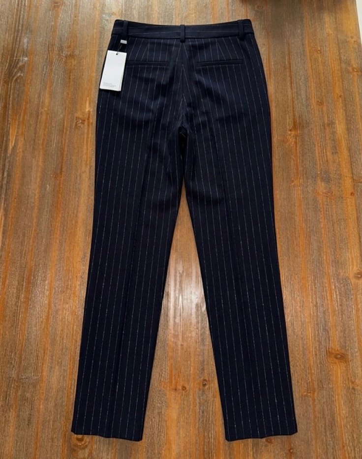 H&M Lacivert Çizgili Pantolon — görsel 3/4