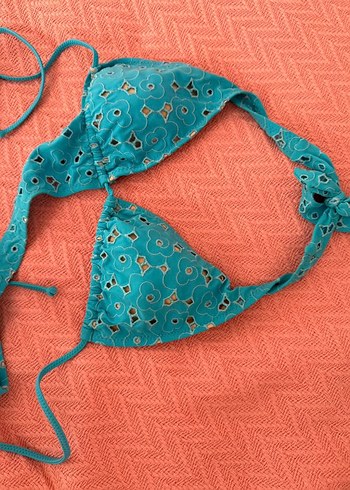 Dantel Detaylı Turkuaz Mayokini - Görsel 4