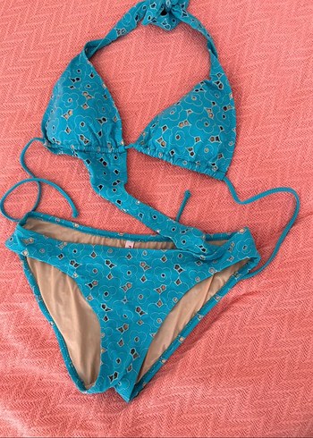 Dantel Detaylı Turkuaz Mayokini - Görsel 3