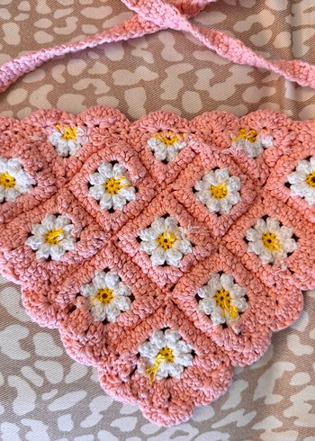 Pembe Örgü Bohem Saç Bandı - Görsel 4