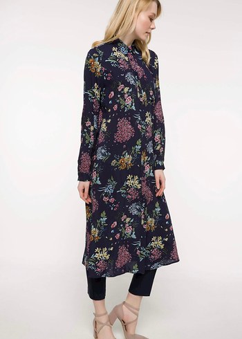 Çiçek Desenli Uzun Elbise - Görsel 3