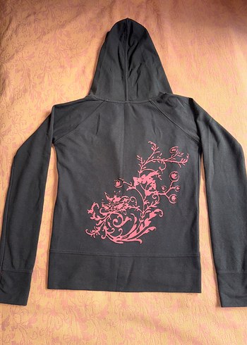 Gri Kapüşonlu Sweatshirt 36-38 Beden - Görsel 4