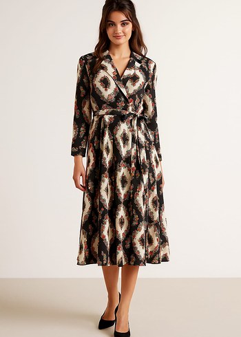 Mango Marka Desenli Kadın Elbise - Görsel 2