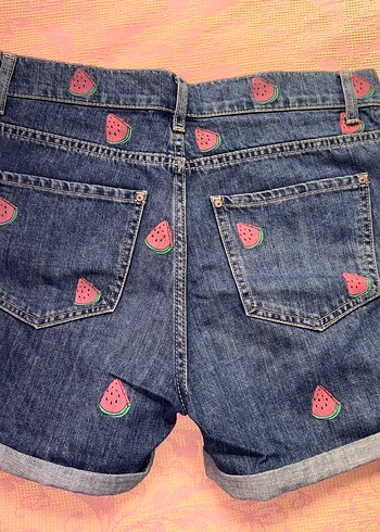 Mudo Marka Karpuz Desenli Denim Şort - Görsel 3