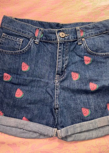 Mudo Marka Karpuz Desenli Denim Şort - Görsel 2