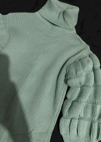 Balıkçı Yaka Örgü Kadın Kazak - Görsel 2