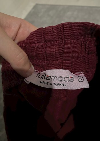 Bordo Kadın Keten Midi Pantolon - Görsel 2