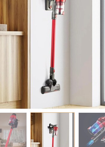 Kırmızı Kablosuz Dikey Elektrikli Süpürge - Görsel 3