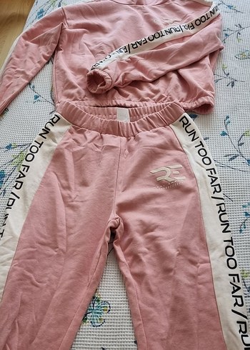 Pembe Kapüşonlu Kız Çocuk Eşofman