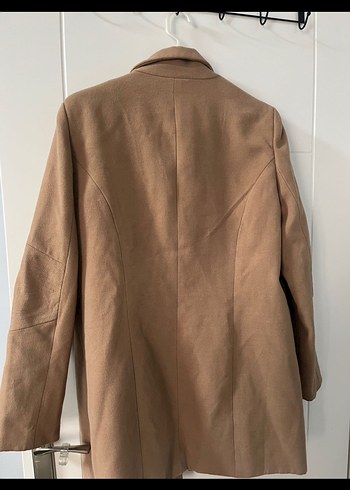 Bej Süet Midi Kadın Kaban - Görsel 5