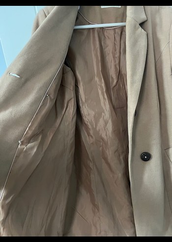 Bej Süet Midi Kadın Kaban - Görsel 4