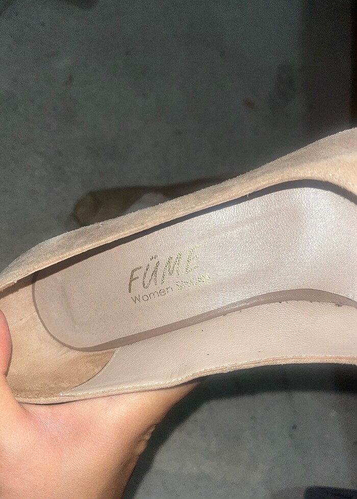 Süet burnu açık platform ayakkabı - Görsel 4