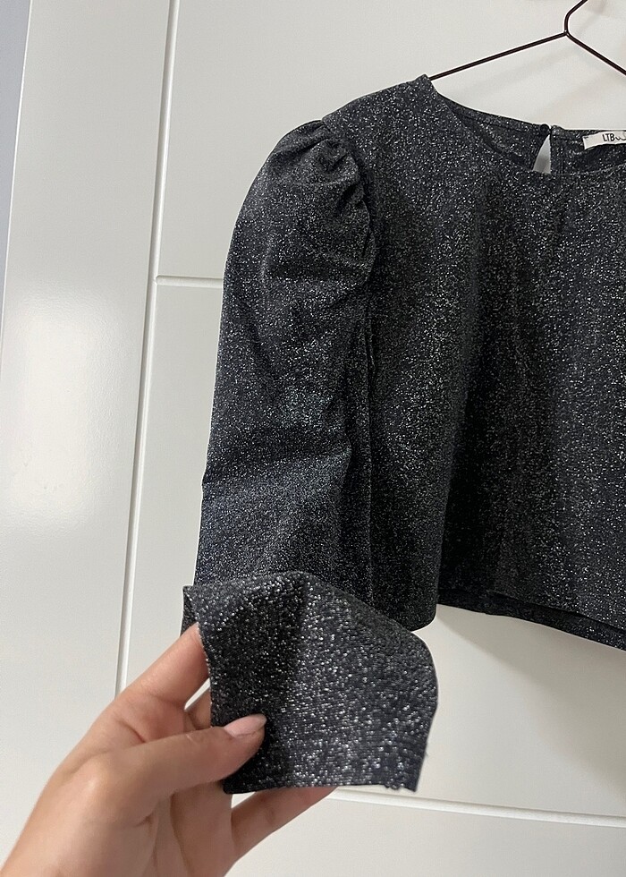 Simli kısa üst - Görsel 3