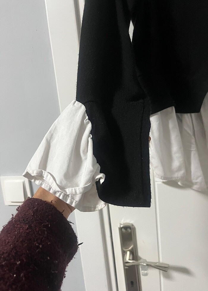 Gömlek detaylı kazak - Görsel 3