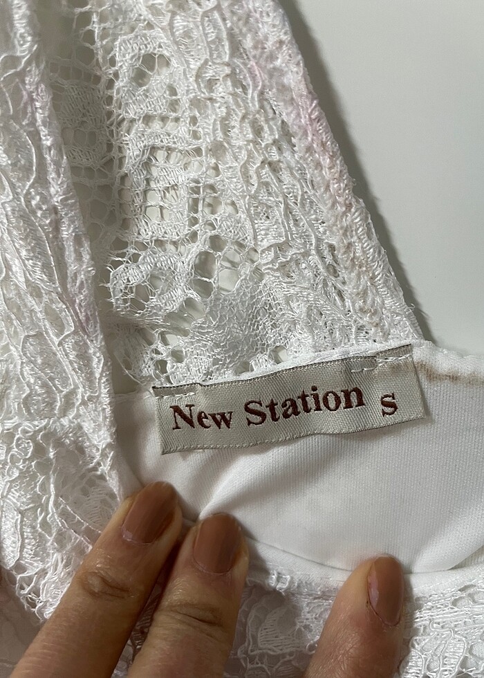 Nikah,dış çekim elbisesi beyaz dantelli - Görsel 5