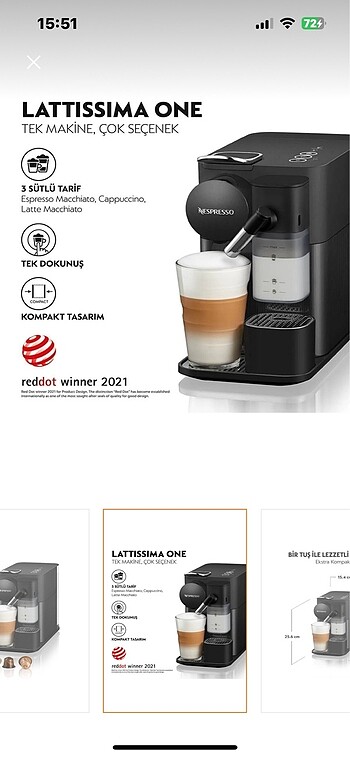 Beden Renk Nespresso kapsül kahve makinesi