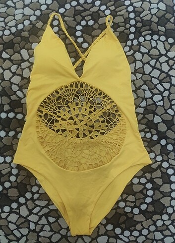 Sarı mayo bodysuit 