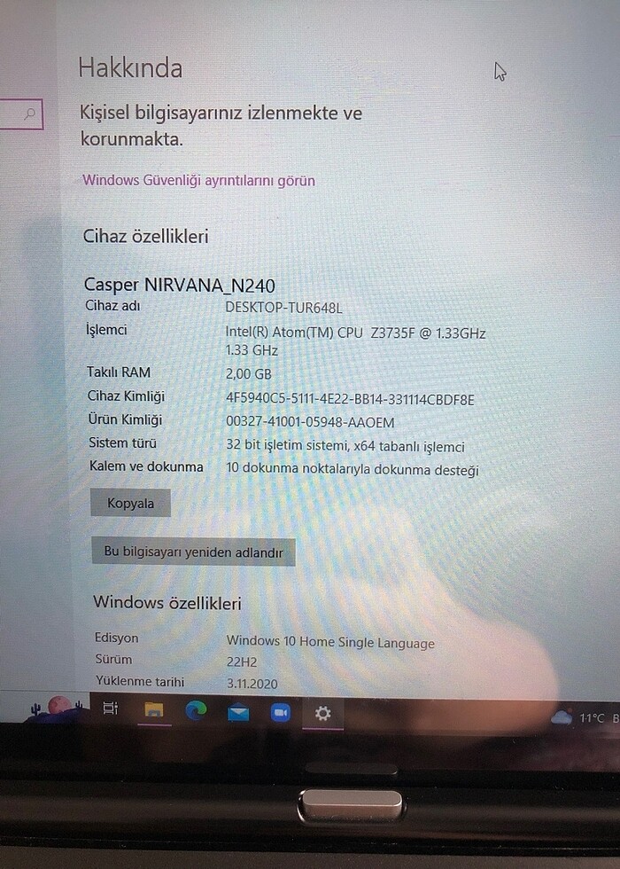 Casper n240 bilgisayar ve tablet - Görsel 2