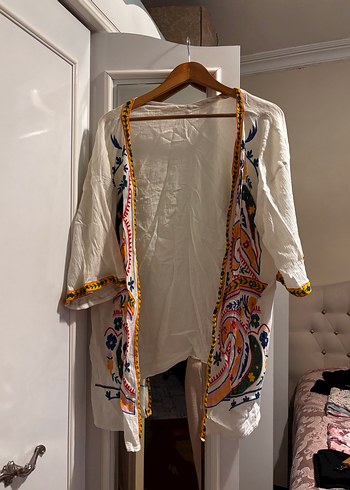 Penti Ekru Uzun Kimono