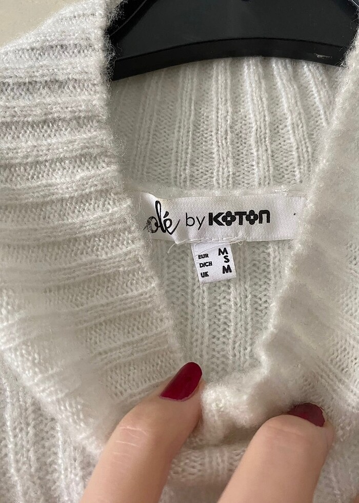 BEYAZ KOTON KAZAK - Görsel 3