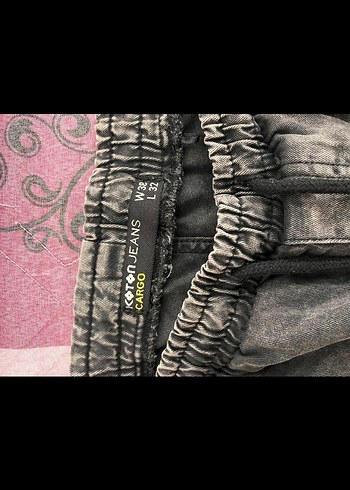 Gri Bağlamalı Mini Kot Şort erkek bedeni 32/38 - Görsel 2