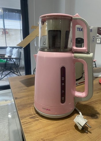 Pastel Pembe Karaca Çay Makinesi - Görsel 2